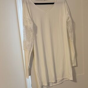 White long sleeve slit dress
NEVER WORN, original packaging